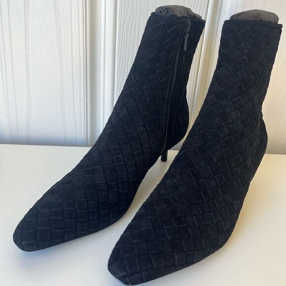 NEW Rag & Bone Black leather ankle boot Rio Mid boot  suede size 7.5 womens - Picture 4 of 11